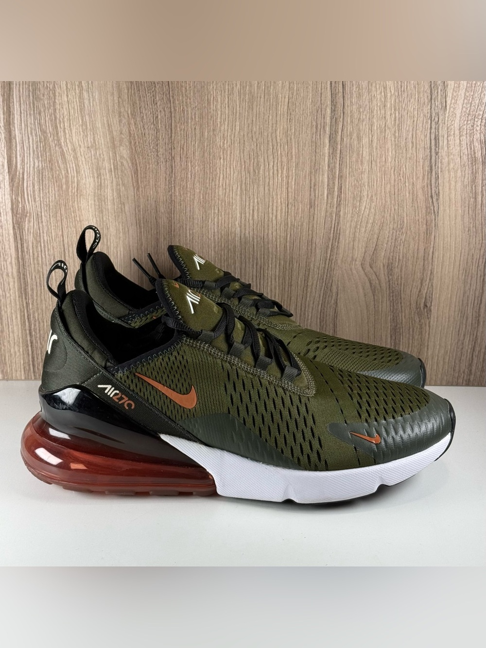 Nike Air Max 270 Rough Green Hot Curry Low Top Mesh DQ4686-300 Men’s Size 11